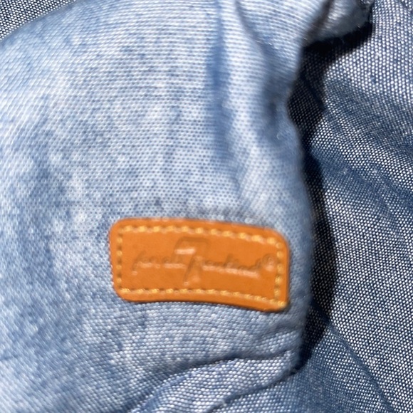 7 for all mankind lightweight denim shirt with hood stripe cuff 24 months - Picture 3 of 6